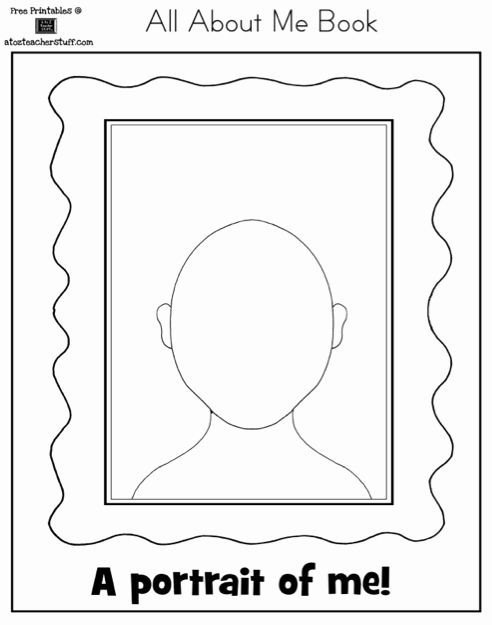 All about me template preschool