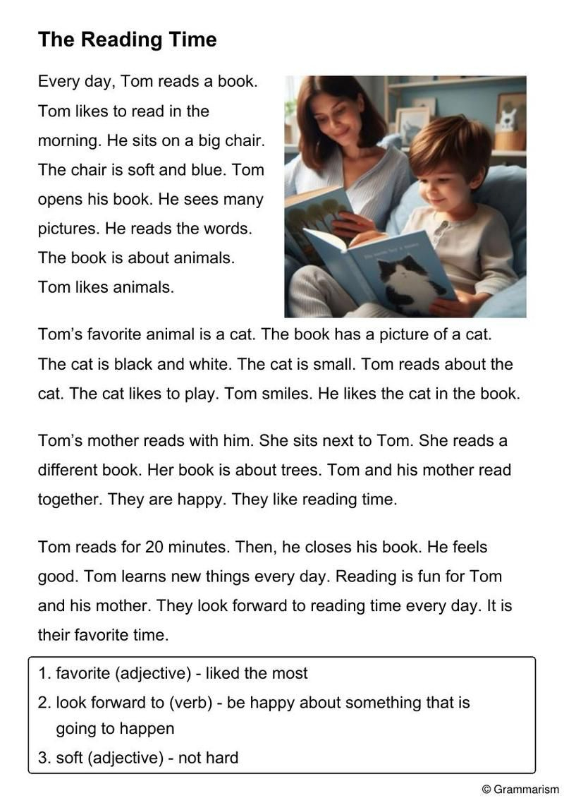 Beginner Reading Comprehension Worksheet 1 – The Reading Time