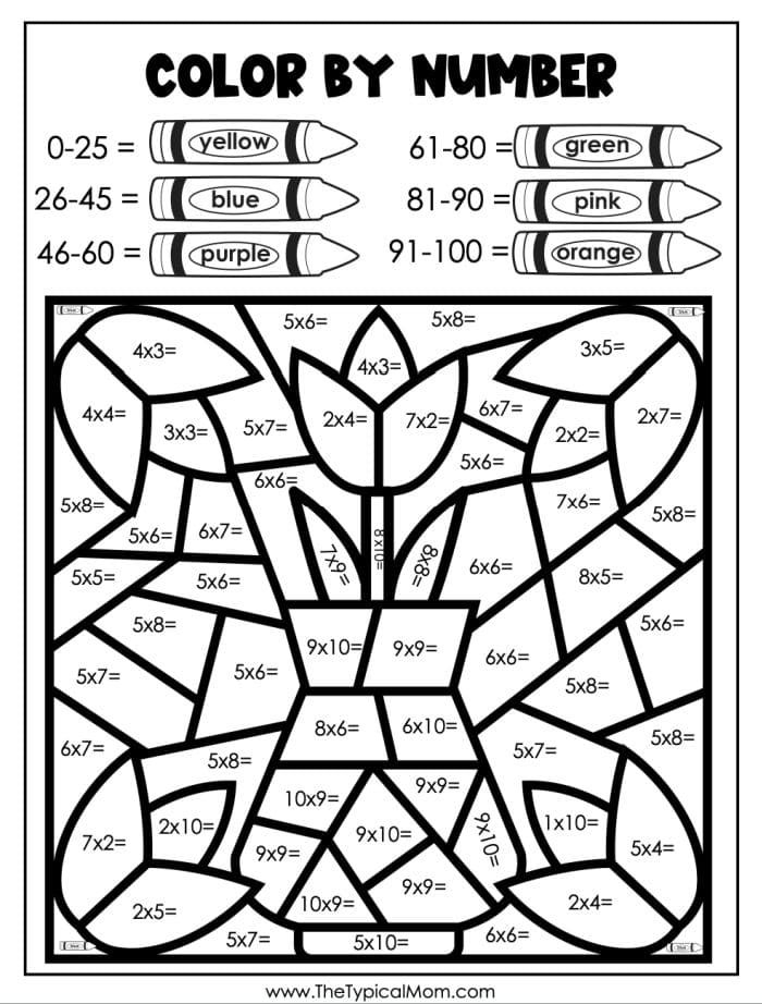 Flower Color by Number