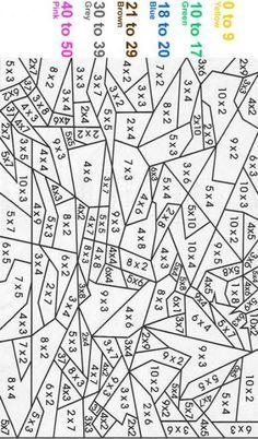 Free Color-By-Number Multiplication Printable