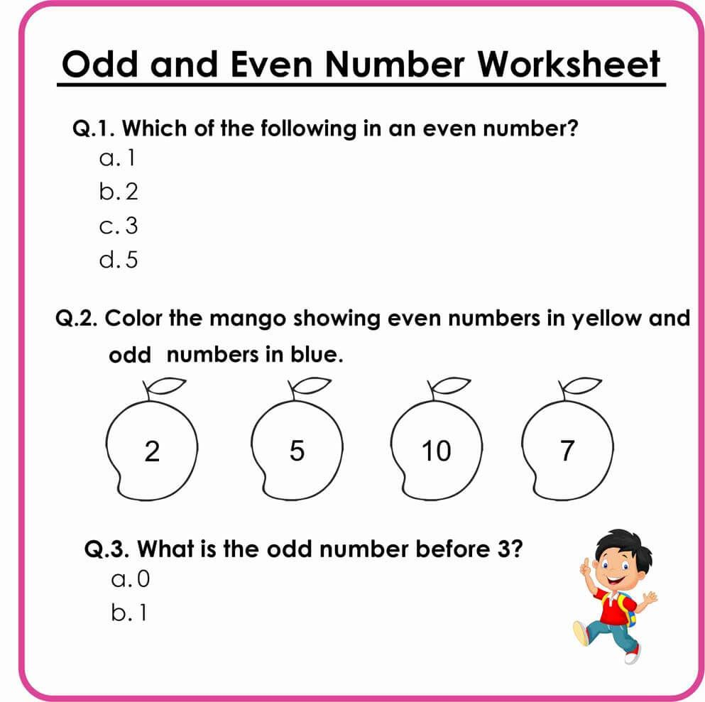 odd and even numbers-worksheets | Montessoriseries