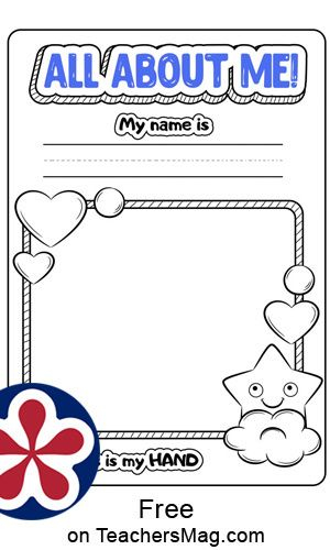 Printable All About Me Pack for Preschool and Kindergarten