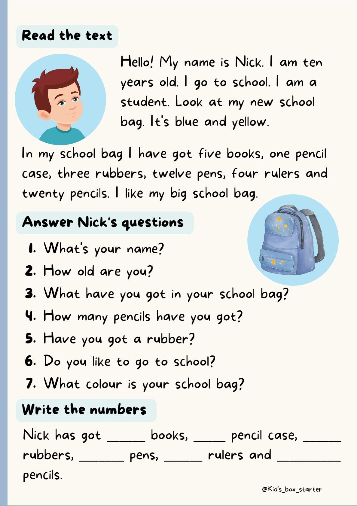 Reading comprehension
