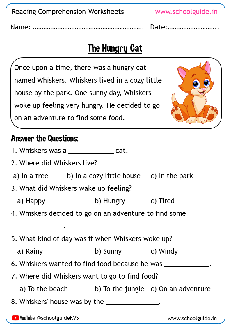 Reading comprehension for kids