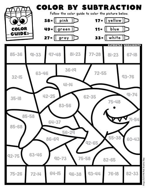 Summer Color by Number Printables