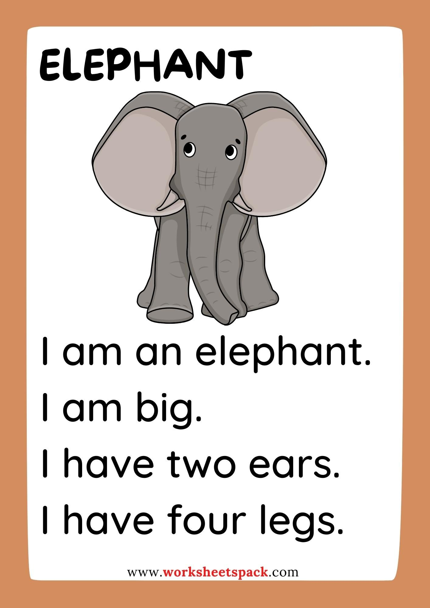 Wild animals reading comprehension PDF – worksheetspack