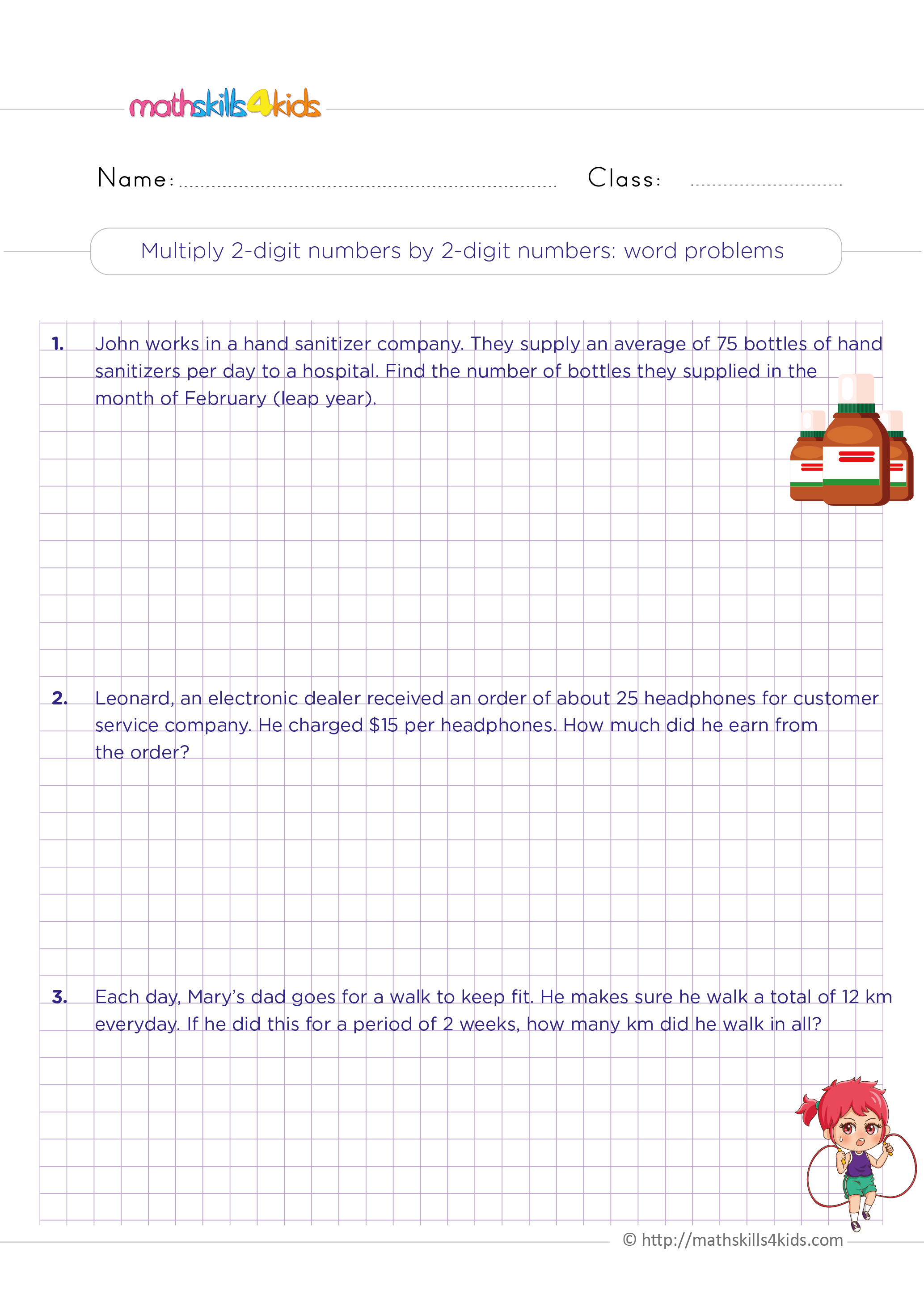 20 4th grade math worksheets