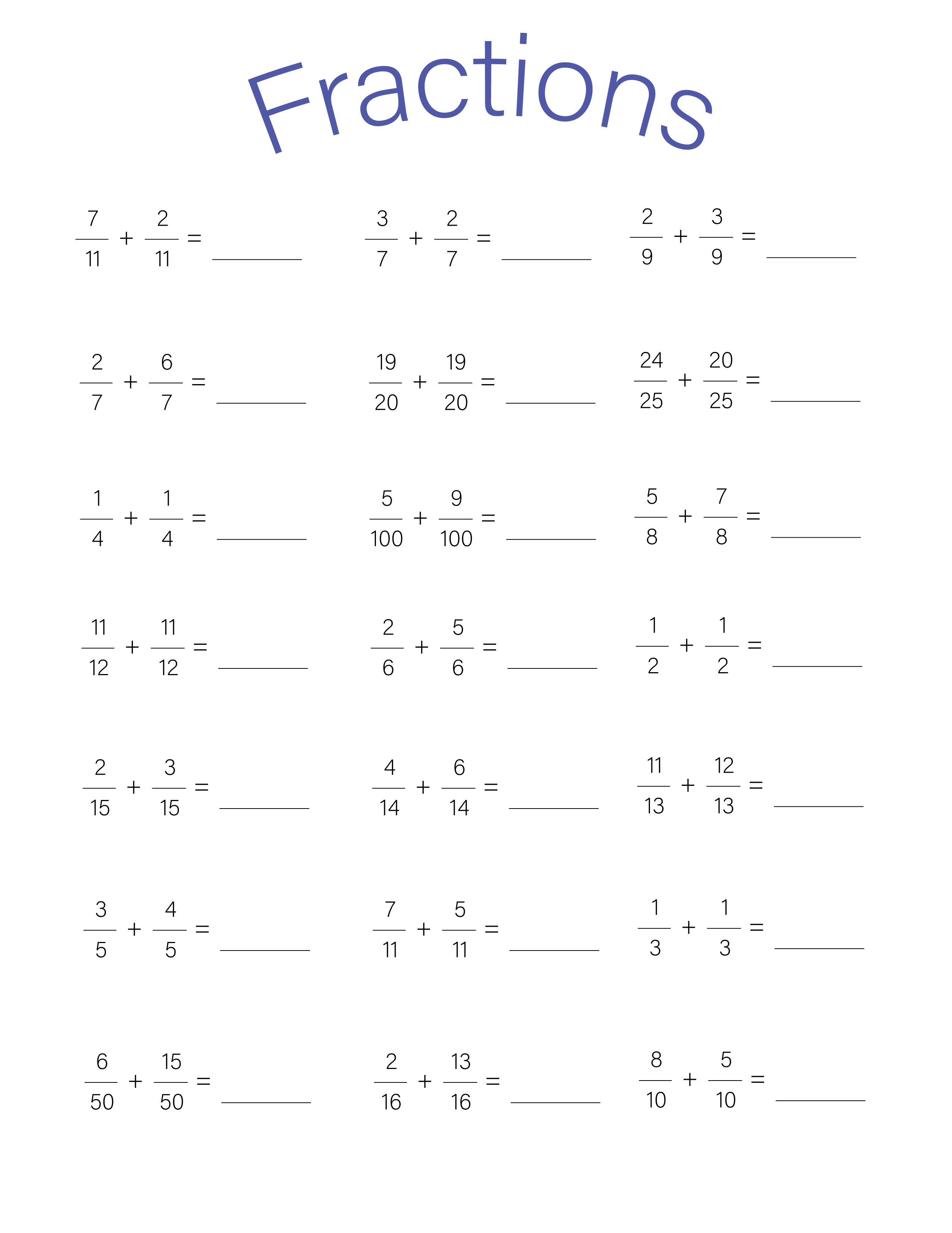 20 4th grade math worksheets