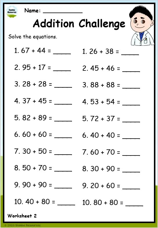 20 4th grade math worksheets