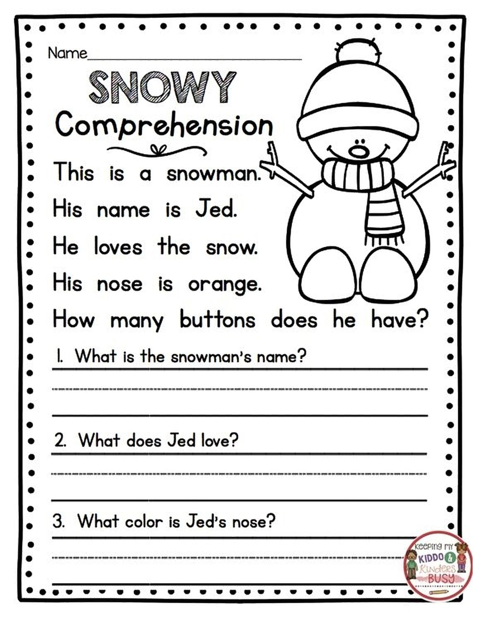 25 Reading Comprehension Worksheets