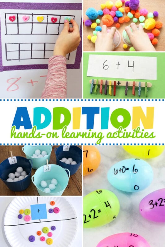 100 FUN Addition Activities for Kindergarten plus Games Printables