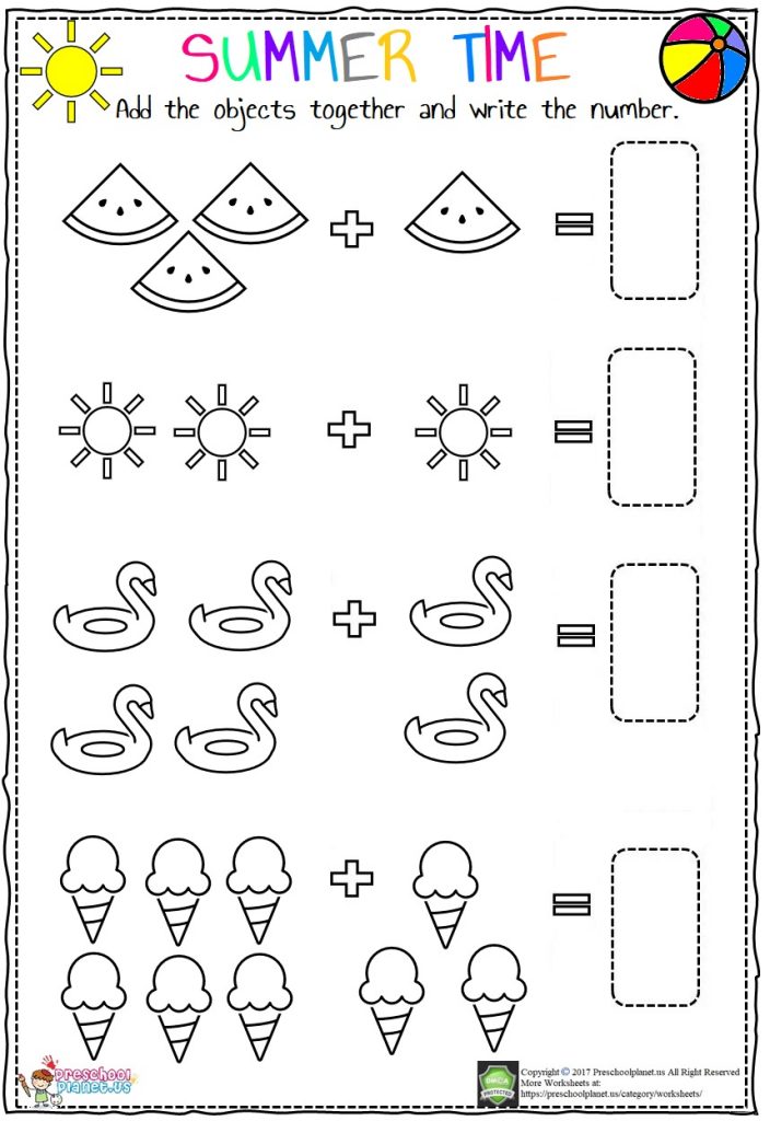 21 FREE Kindergarten Addition Worksheets