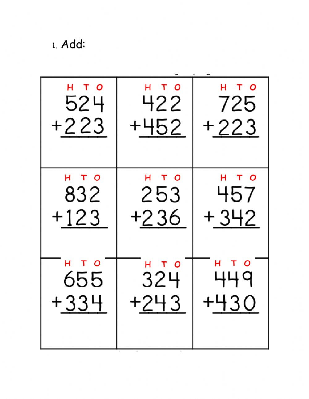 25 3 Digit Addition No Regrouping Worksheets WorksheetsCity