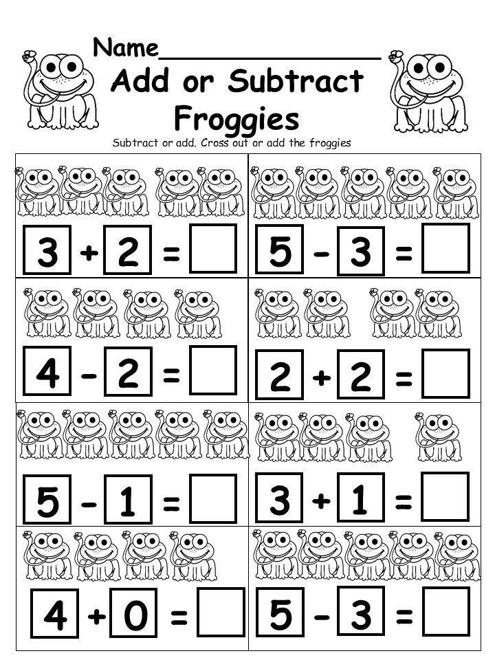 Free Addition and Subtraction Worksheet kindermommacom