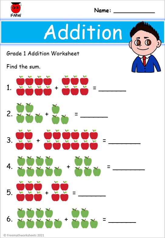 Grade 1 addition worksheets Artofit