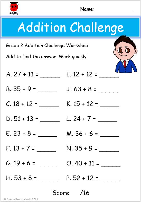 Grade 2 Addition Worksheets Free Worksheets Printables Math