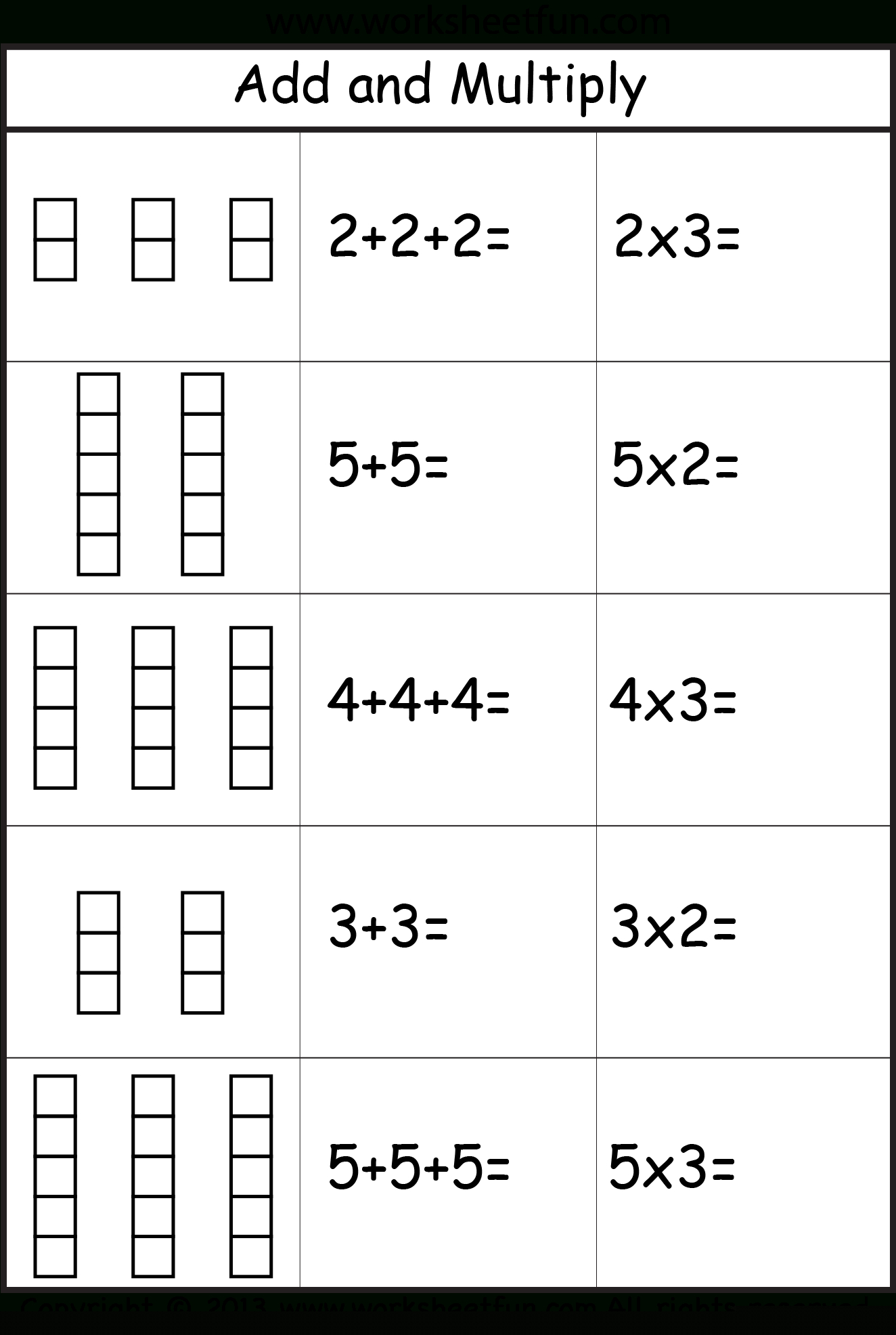 Multiplication Worksheets Repeated Addition PrintableMultiplicationcom