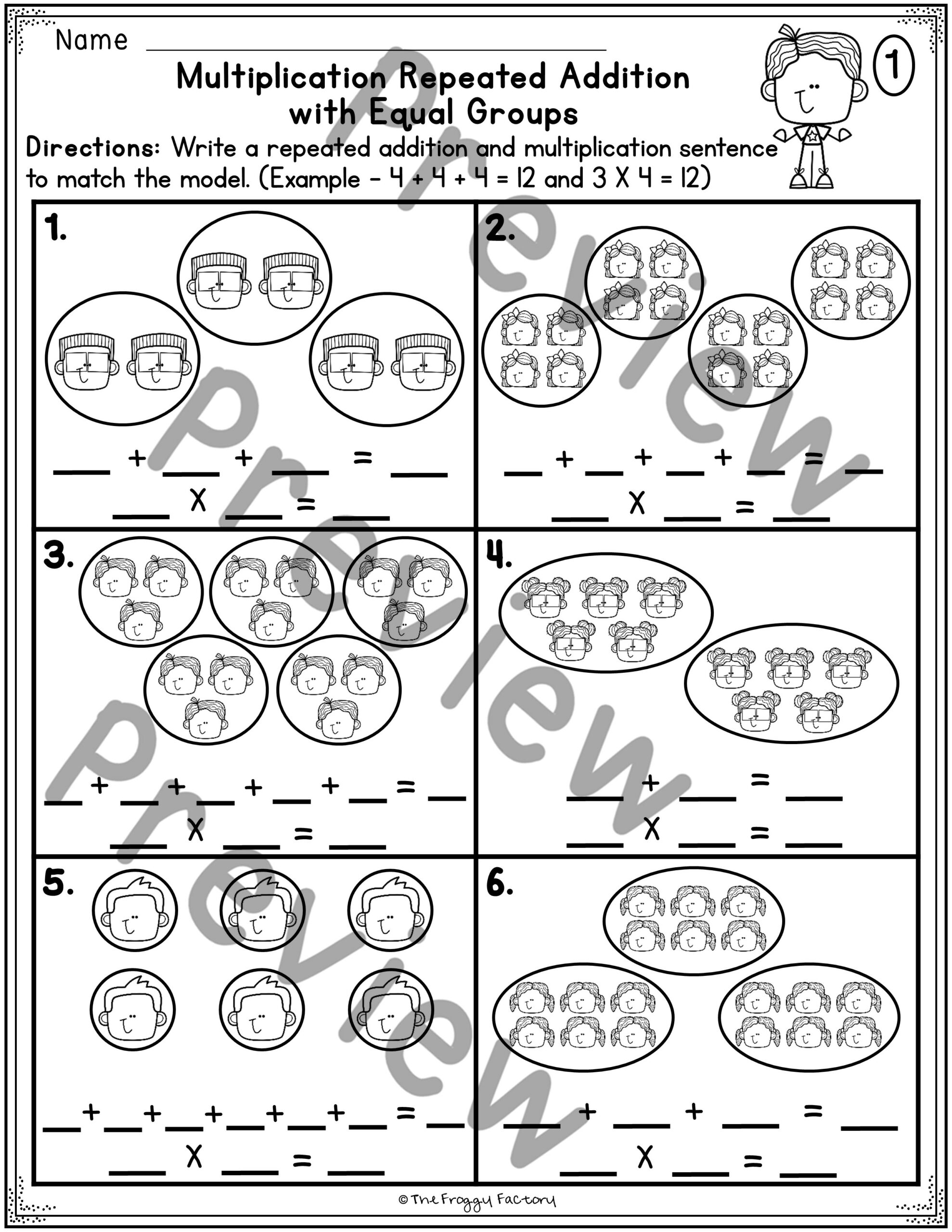 Multiply Using Repeated Addition for Equal Groups Math
